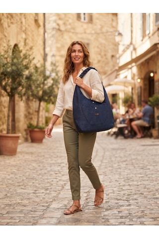 Lunora Collection Kadın Kot Körüklü Gabardin Çanta Açık Lacivert