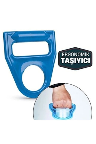 5 Li Damacana Taşıma Aparatı Kırılmaz Sert Plastik Ergonomik Tutma Kancası 19 Lt Uyumlu Mavi