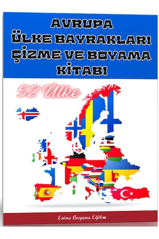 Avrupa Ülkeleri Bayrağı Çizme Ve Boyama Kitabı
