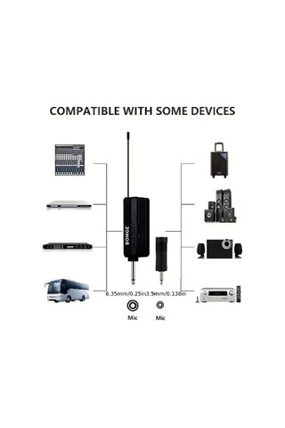 Bfs Profesyonel Çiftli Kablosuz Mikrofon Seti Karaoke Şarj Edilebilir 50 Metre Mesafe