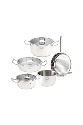 Jumbo Proshine Steel 8 Parça Tencere Seti