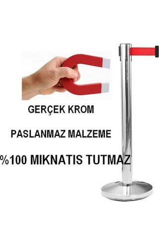 3mt Şeritli Gerçek Paslanmaz Şerit Bariyer Yönlendirme Bariyeri