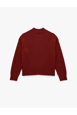 Koton Dik Yaka Uzun Kollu Basic Triko Kazak Bordo 6wal90112ht Bordo