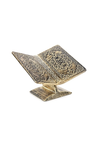 Plastik Rahle Dergah Rahle Masa Üstü Rahle Desenli Altın