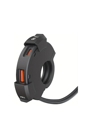 Motion003 Qc3 0 Motosiklet Telefon Şarj Cihazı Siyah Usb Tip C Hızlı Şarj 18w 30w Çift Portlu 12v 24v