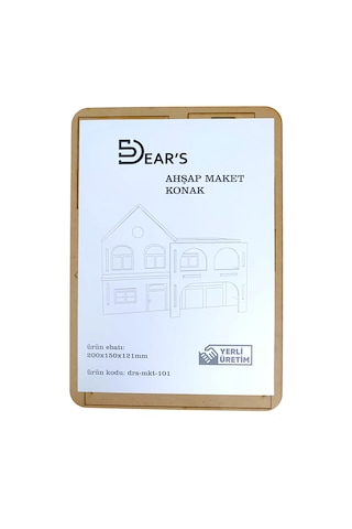 Ahşap Maket Konak 200 X 150 X 121mm