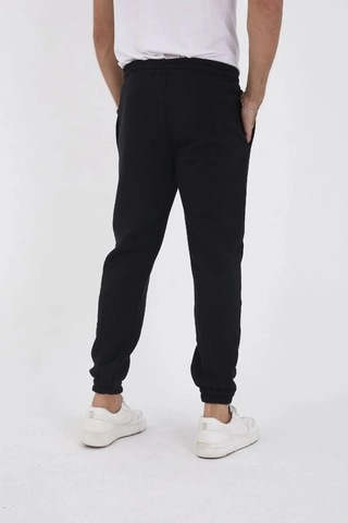 Freedom Store Erkek Kışlık Üç İplik Lastikli Eşofman Pantolon - Siyah