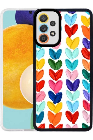 Samsung Uyumlu Galaxy A72 Kılıf Zore M-fit Desenli Kapak Heart No6