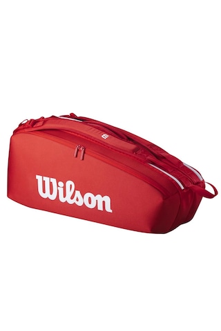 Wilson Süper Tour 2025 6lı Raket Ve Tenis Çantası Kırmızı