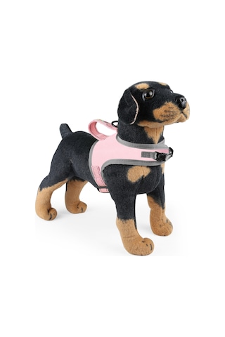 Funadd Traction Rope Reflective Breatheable Nylon Pet Vest Dog Harness, Size: S Pembe