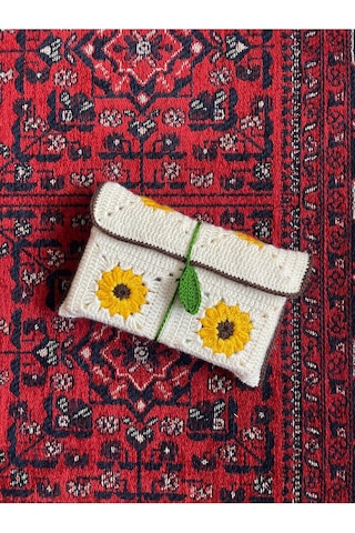 Lineacraft Örgü Kitap Çantası Krem