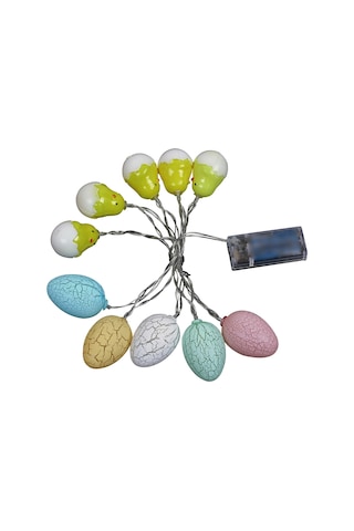 Qingmipy 10 Led Yumurta Şekilli Renkli Pil İle Çalışan Işık Zinciri, İç Mekan Ve Dış Mekan Dekorasyonu İçin Mükemmel Parti Ve Tatil Aydınlatması Çok Renkli