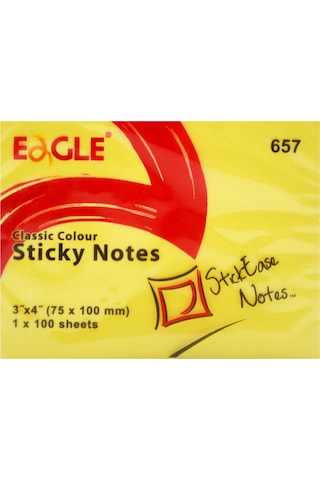 Eagle 75x100 mm Klasik Renk Yapışkanlı Not Kağıdı 100 Yaprak (657