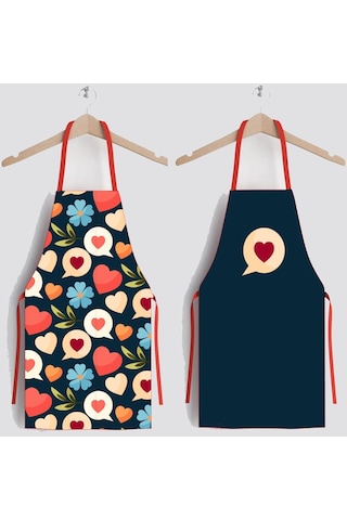 Ays Home Kalpli Çiçek Mutfak Önlüğü 2'li