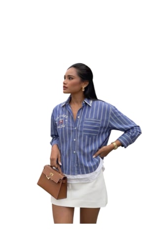 Tommy Hilfiger Yazlık Spor Gömlek Açık Mavi