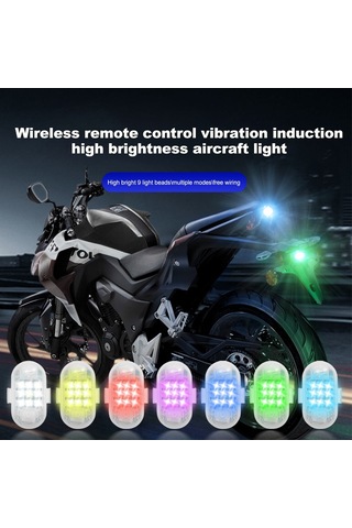 Motosiklet Bisiklet Scooter Anti-Çarpışma Ledi 9'lu