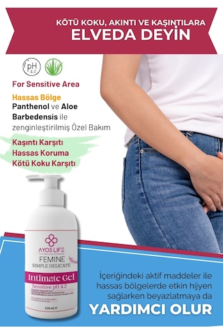 Ayos Life Genital Bölge Kararma Karşıtı Ph Dengeli İntim Yıkama Jeli 250 ML