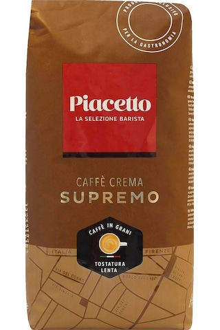 Piacetto Cafe Crema Ve Espresso Supremo Çekirdek Kahve Tanışma Paketi 1 Kg X 2 Adet Çekirdek