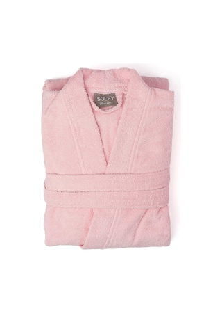 Soley HV.KIMONO.01 %100 Pamuklu Kimono Bornoz Pembe