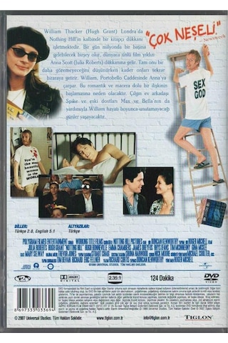 Aşk Engel Tanımaz Notting Hill Julia Roberts Dvd
