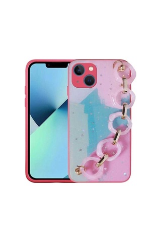 Apple Uyumlu iPhone 13 Kılıf Zore Elsa El Askılı Tutacaklı Kılıf