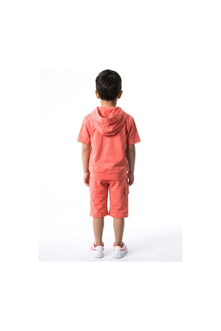 Xo Kids Erkek Çocuk Yazlık 2li Alt Üst Takım Tişort + Şort 2-7 Yaş 3222 Coral
