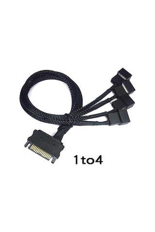 Sata Power To Fan 4 Port Pin Çevirici Çoklayıcı Pwm Kablosu 4598P