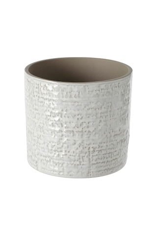 Seramik Saksı, Beyaz, 12 Cm 3 Adet
