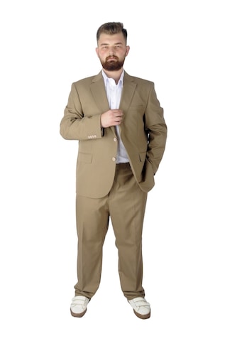 Mode Xl Büyük Beden Takım Elbise Superior 21021 Sütlü Kahve 001