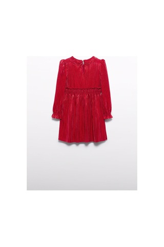 Mayoral Abel&lula Kız Çocuk Uzun Kol Pileli Şık Elbise Kırmızı