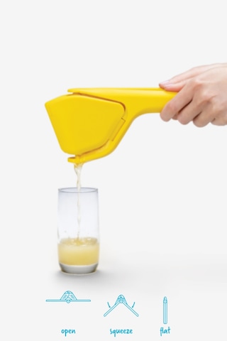 Dreamfarm Fluicer Kolay Sıkmalı Portatif Lime, Limon Sıkacağı Sarı Sıkacak 24 Cm Sarı