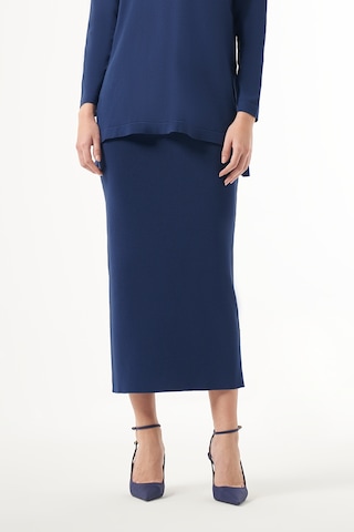 Nuss Merserize Çelik Örme Etek 013 Lacivert Lacivert