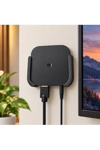 Veriqo 3d Mi Box S 2. Nesil Uyumlu Duvar Askı Aparatı Vidalı Tv Box Tutucu Duvar Montaj Standı