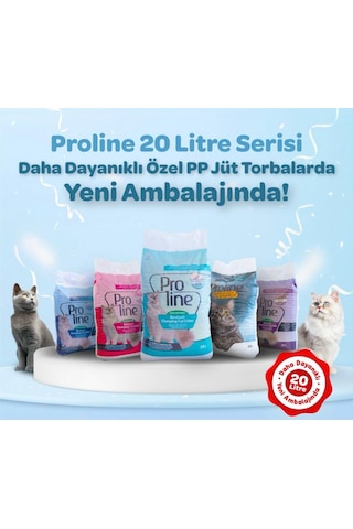 Proline Aktif Karbonlu Topaklaşan Bentonit Kedi Kumu 20 L