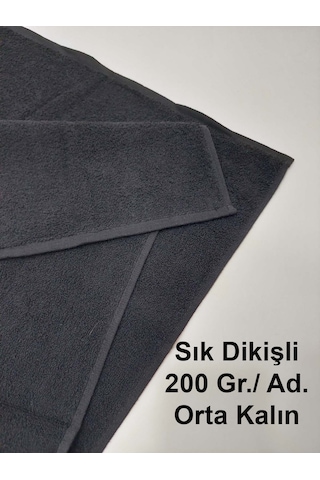 Siyah Berber Havlusu Denizli 50x90 Cm 12'li