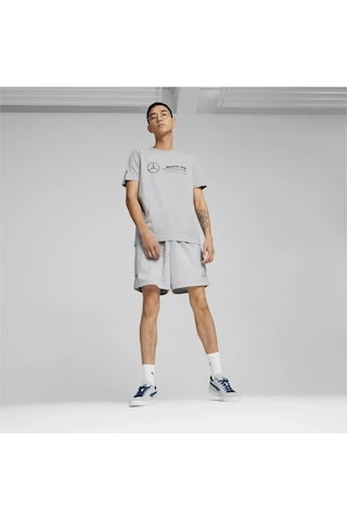 Puma Mapf1 Ess Logo Tee Gri Erkek T-shirt Siyah