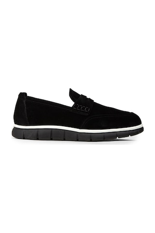 Deery Erkek Hakiki Süet Siyah Loafer Ayakkabı - 02045msyhe01