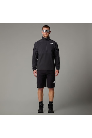 The North Face Glacier Heavyweight Erkek Gri Dik Yaka Sweatshirt Gri
