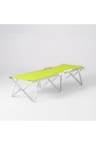 Foldzen Katlanabilir Şezlong 5 Kademe Ayarlı, Uv Korumalı Kumaş, Hafif Ve Taşınabilir, 120 Kg Taşıma Kapasiteli, Alüminyum Gövdeli Plaj-bahçe-havuz Şezlongu Neon Yeşil/lacivert Neon Yeşil Açık Bej