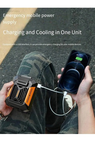 Liangmei Kişisel Kemer Klipsi Fan Taşınabilir Güç Bankası El