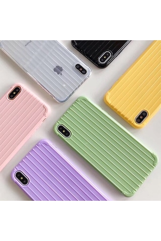 Ally Apple Uyumlu iPhone Xs Max 6.5 Inch Trunk Lines Ince Soft Silikon Kılıf (300385332)