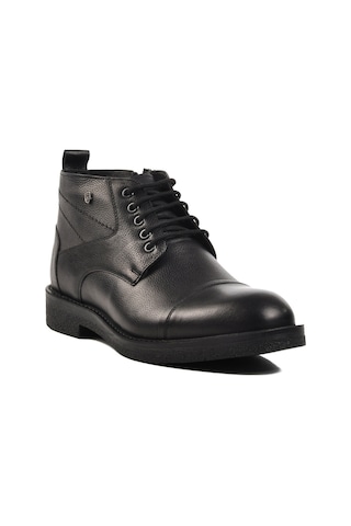 Siyah Hakiki Deri Erkek Bot 07089 M Siyah