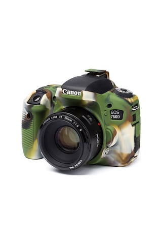 Easycover Canon 760D Silikon Kılıf Ecc760Dc (Kamuflaj)
