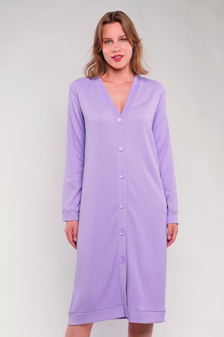 Gabria Ön Düğmeli Seul Uzun Hırka LİLA