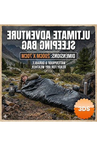 - 10 Derece Su Geçirmez Kamp Gezi Uyku Tulumu 210x70 Cm Diğer