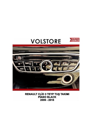 Renault Clio 3 Teyp Tuş Takımı Pianoblack 2009-2016
