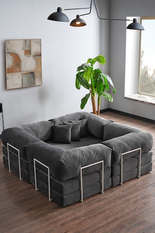 Legom Avanos Aktivite Koltuğu Yatak Olabilen Çok Amaçlı Kanepe Koltuk Takımı Antrasit Antrasit