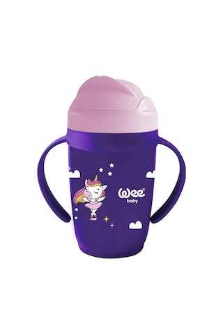 Wee Baby Friends Pipetli Bardak Mor 265 Ml Mor
