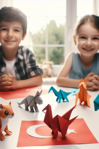 Origami Kağıdı - 60 Adetli Sade Renkli Origami Seti