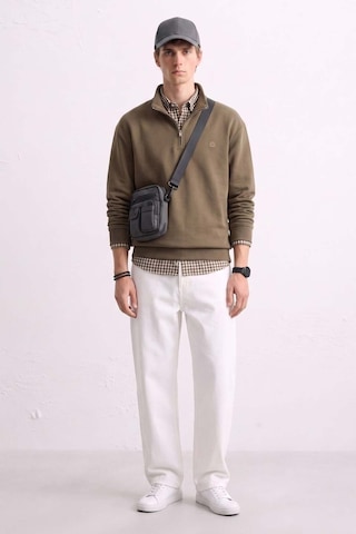 Barrels And Oıl Erkek Yarım Fermuarlı Dik Yaka Selanik Sweatshirt - Kahve Kahve